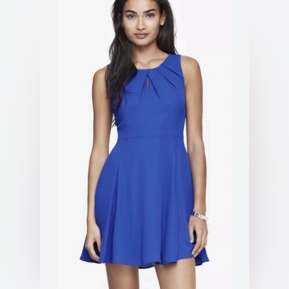 Express Royal Blue Midi Dress